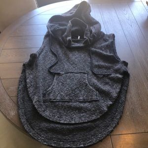 Distressed Free People Sleeveless Hoodie
